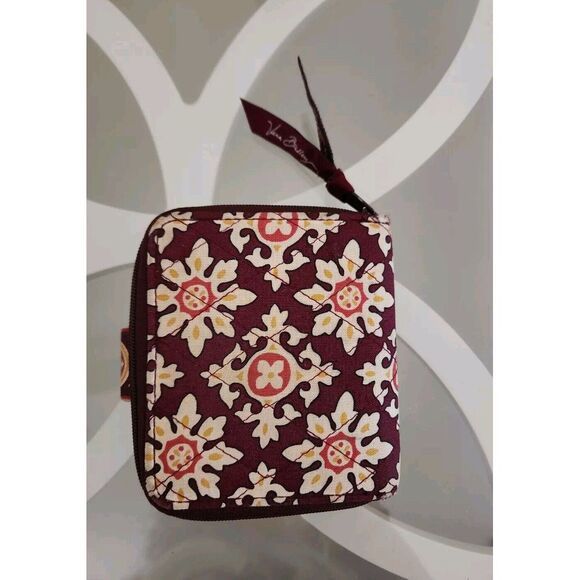 Vera Bradley Women's Burgundy Medallion Bifold Wallet, Card Slots ID Window - Picture 3 of 8